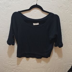 Abercrombie & Fitch Navy Blue Crop Top